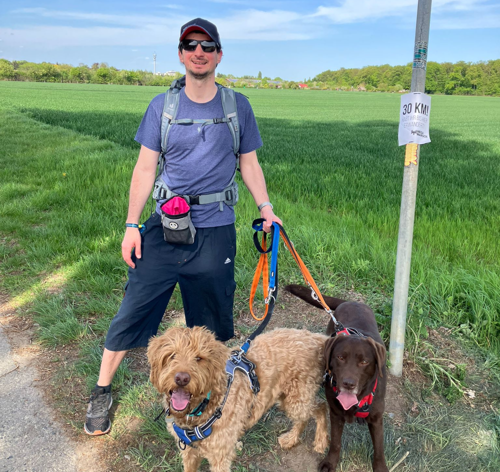 Die Hunde und ich bei Kilometer 30